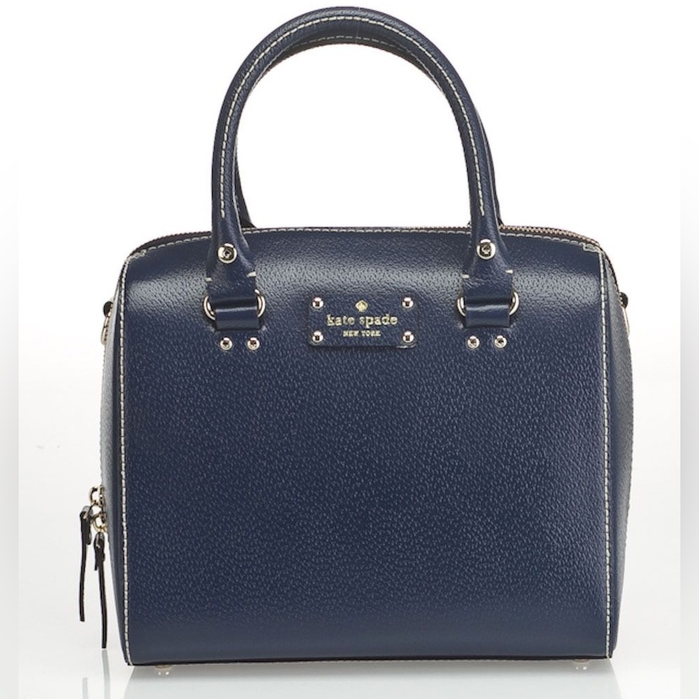Kate Spade Navy Blue Alessa Wellesley Satchel Great Condition!